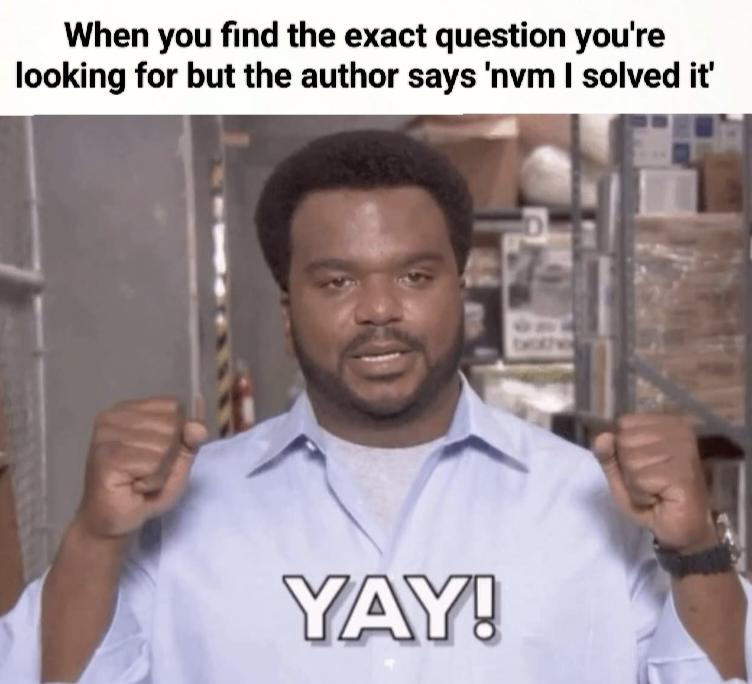 Well Thank You For Not Sharing The Solution I Guess