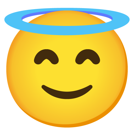 Smiling face with halo