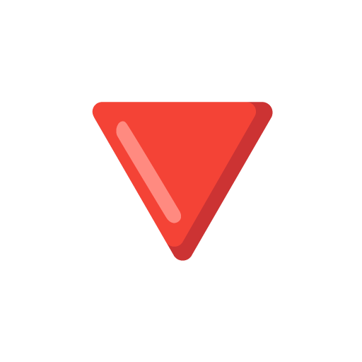 Red triangle pointed down