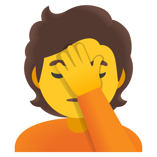 Person facepalming