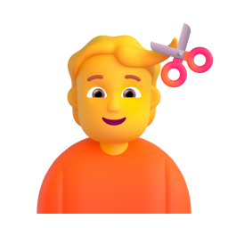 Person getting haircut