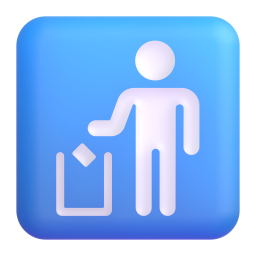 Litter in bin sign
