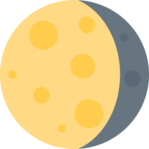 Waning gibbous moon