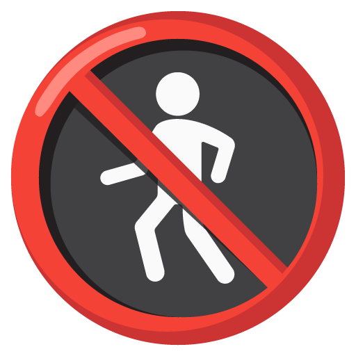 No pedestrians