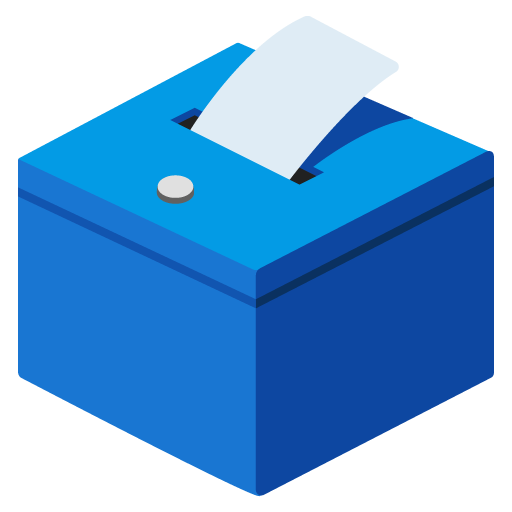 Ballot box with ballot