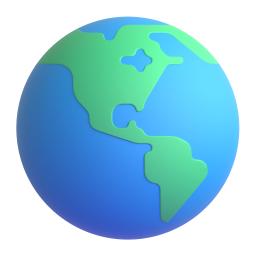 Globe showing Americas
