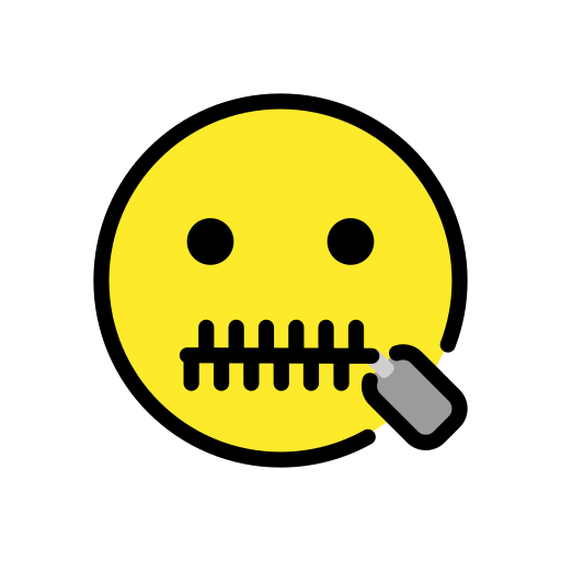 Zipper-mouth face