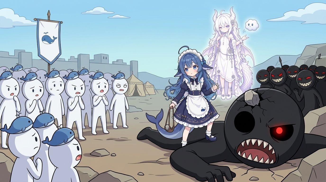 DeepSeek娘投石击倒黑巨兽