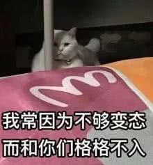 我常因为不够变态.而和你们格格不入