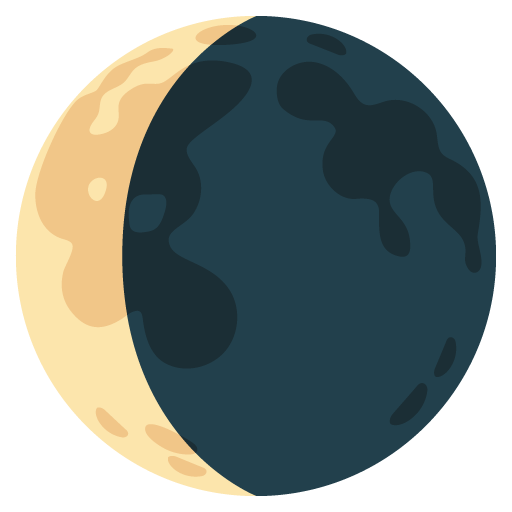 Waning crescent moon