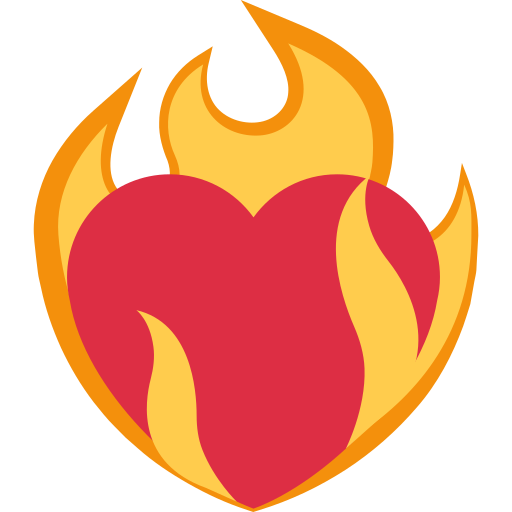 Heart on fire
