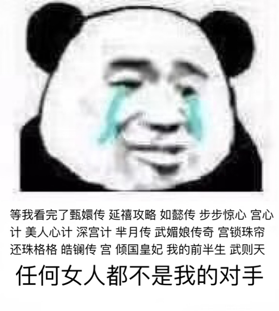 等我看完了甄嬛传 延禧攻略 如懿传 步步惊心任何女人都不是我的对手 - 近期斗图表情包精选-2020-1-17