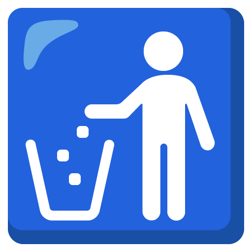 Litter in bin sign