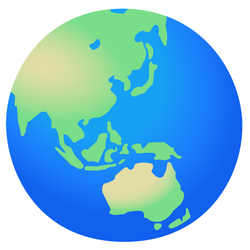 Globe showing Asia-Australia