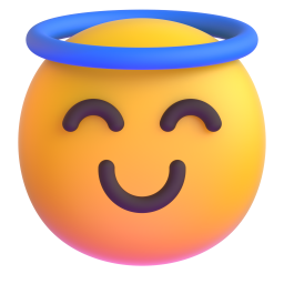 Smiling face with halo