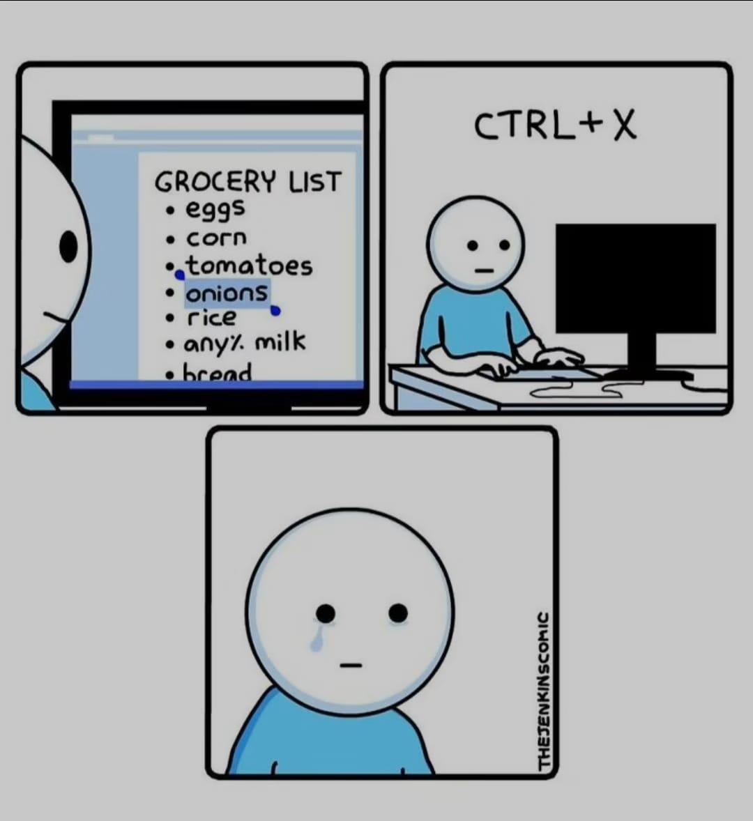 Ctrl+X Marks The Spot Of My Despair