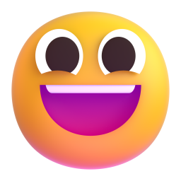 Grinning face with big eyes