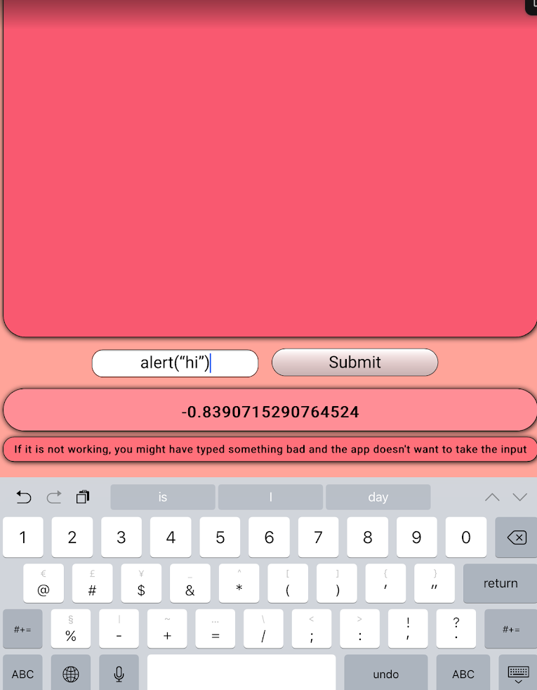 I Made This Calculator App When I Was 10. I Thought It Would Be Really Cool To Eval() Unsanitized Code