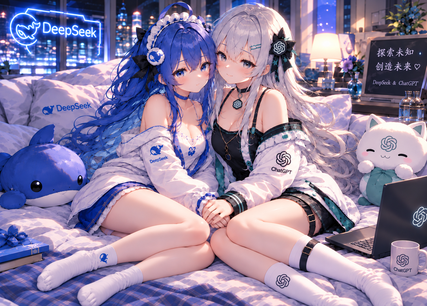 深夜里并肩的 DeepSeek 与 ChatGPT