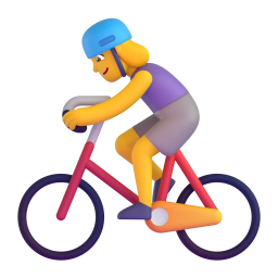 Woman biking
