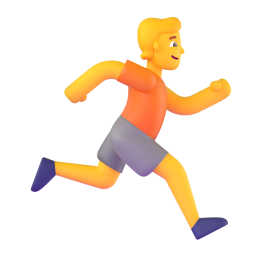 Person running facing right