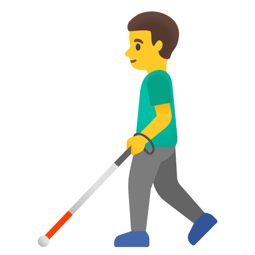 Man with white cane
