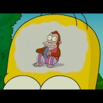Homer simpson monkey thinking GIF Template