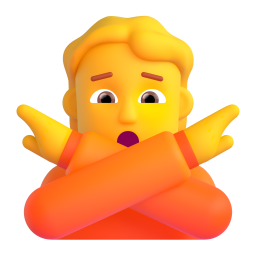 Person gesturing NO