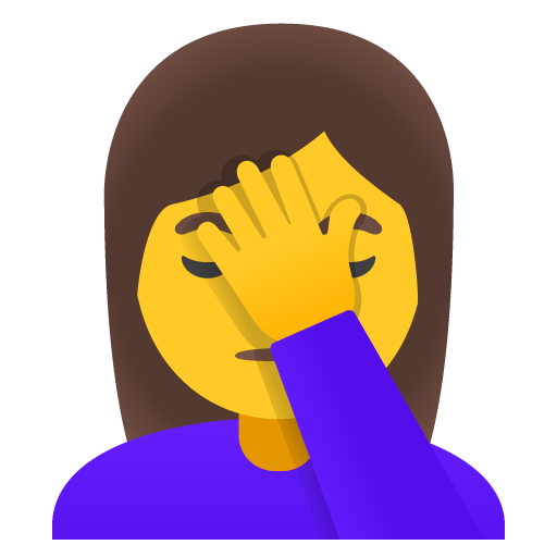 Woman facepalming