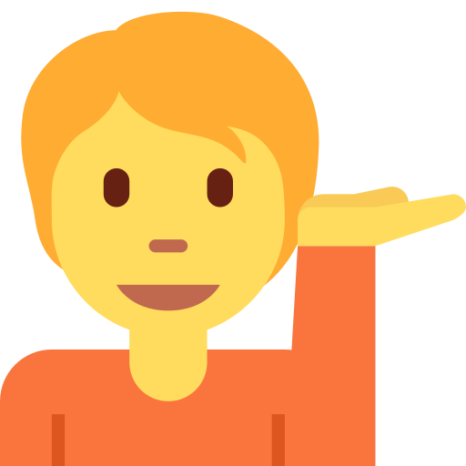 Person tipping hand