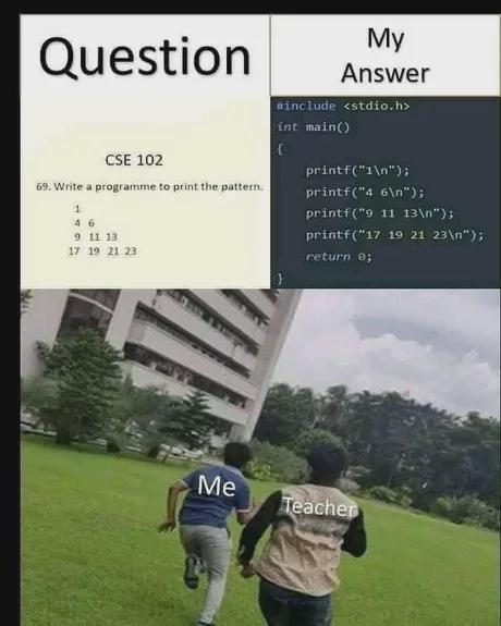 My Code Vs What The Teacher Actually Wanted