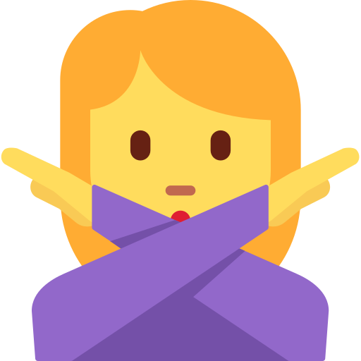 Woman gesturing NO