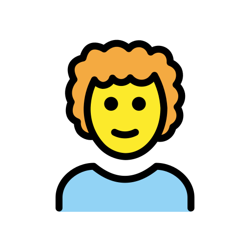 Man: curly hair