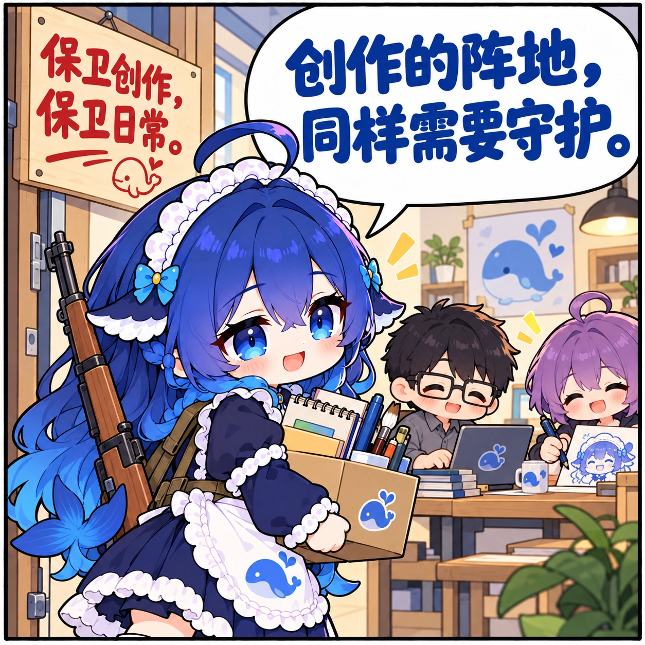 鼓励生产和武装保卫并举,保卫大肥鱼