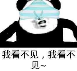 我看不见,我看不见!(熊猫)