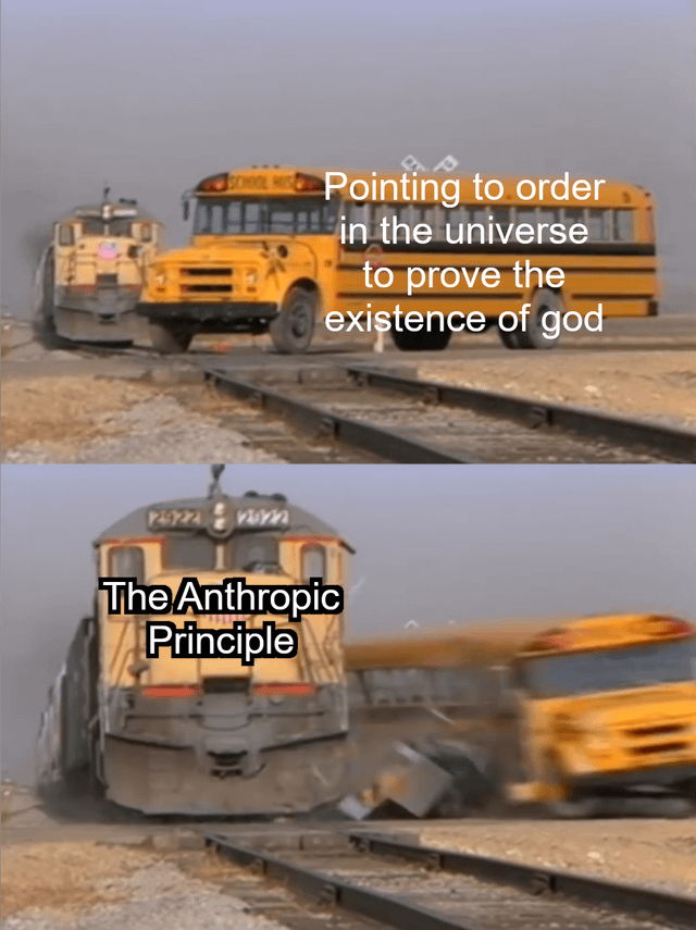 更像是宇宙学的表情包,但它会引发存在主义恐惧,所以转发吧: r/PhilosophyMemes