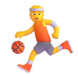 Person bouncing ball