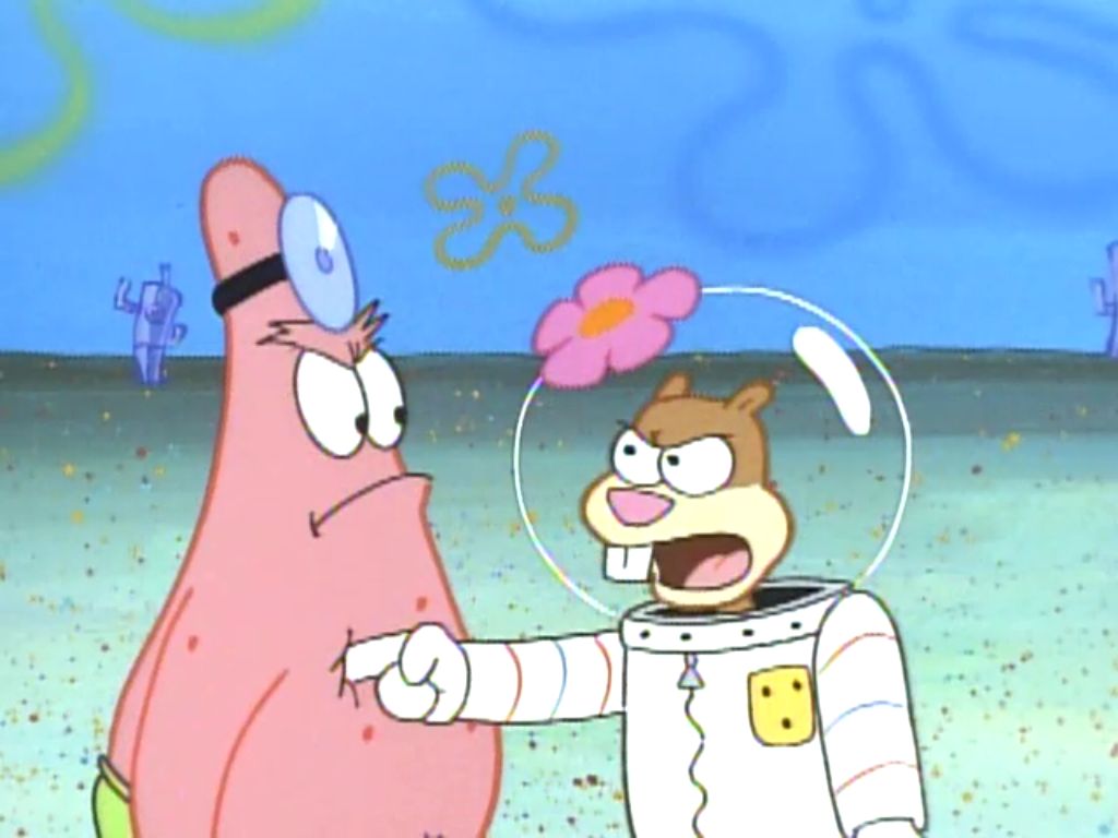 Sandy Yelling At Patrick