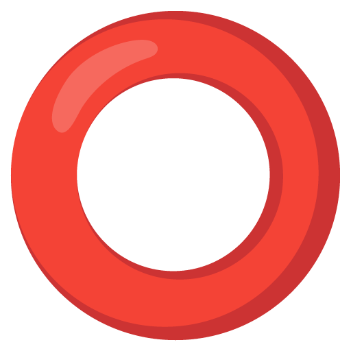Hollow red circle