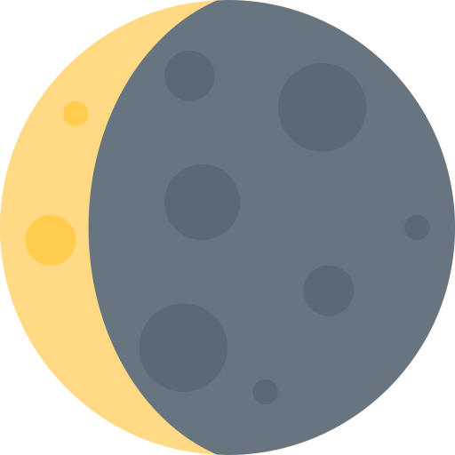Waning crescent moon