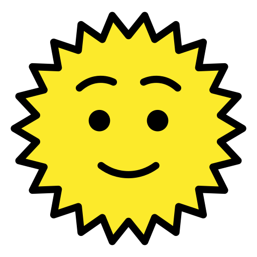 Sun with face