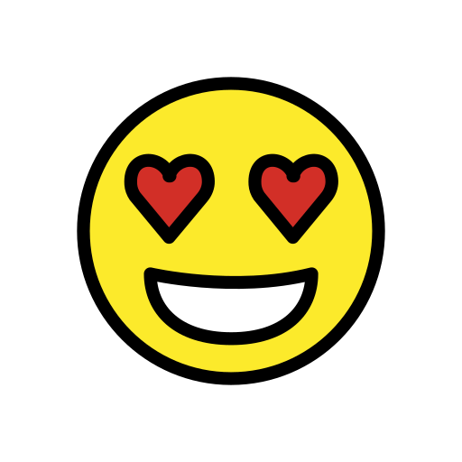 Smiling face with heart-eyes