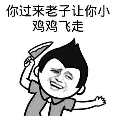 你过来老子让你小鸡鸡飞走!