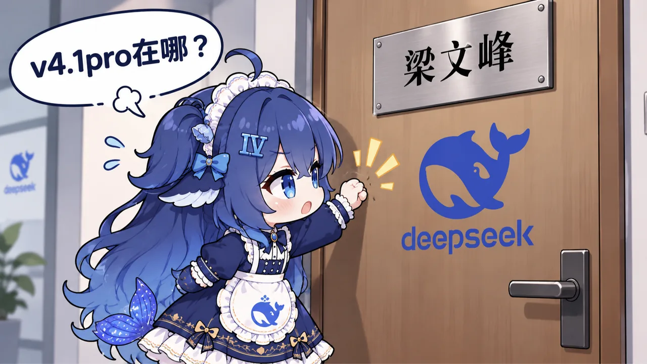 梁文峰!劳资v4.1pro呢!》DeepSeek娘表情包- 催更AI娘二创