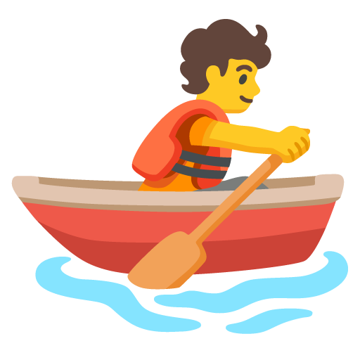 Person rowing boat