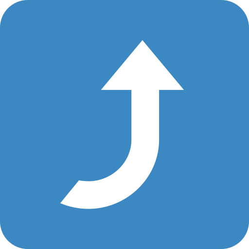 Right arrow curving up