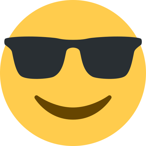 Smiling face with sunglasses