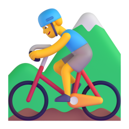 Man mountain biking