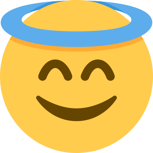 Smiling face with halo