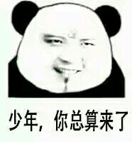 少年,你总算来了!(熊猫人)